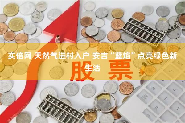 实倍网 天然气进村入户 安吉“蓝焰”点亮绿色新生活